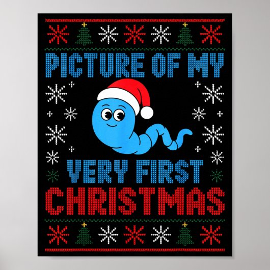 Cture Of My Very First Christmas Joke Funny Xmas H Poster (Voorkant)