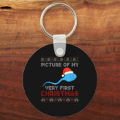 Cture Of My Very First Christmas Joke Funny Xmas Sleutelhanger (Voorkant)