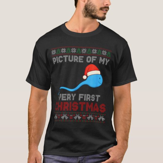 Cture Of My Very First Christmas Joke Funny Xmas  T-shirt (Voorkant)