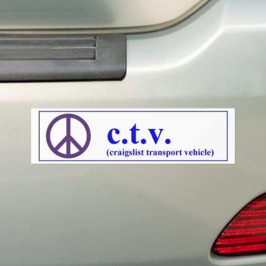 CTV craigslist transportvoertuig Bumpersticker (Op auto)