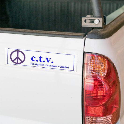 CTV craigslist transportvoertuig Bumpersticker (Op Truck)