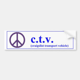 CTV craigslist transportvoertuig Bumpersticker