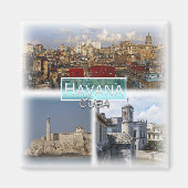 CU0015 Amerika, Cuba, Havana, Koelkast Magneet (Voorkant)