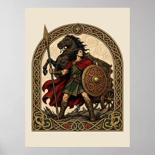 Cu Chulainn, Hond van Ulster Poster (Voorkant)