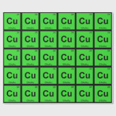 Cu - Cthulhu Chemistry Periodic Table Symbol Cadeaupapier (Vlak)