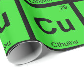 Cu - Cthulhu Chemistry Periodic Table Symbol Cadeaupapier (Rol Hoek)