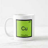 Cu - Cthulhu Funny Chemistry Element Symbol T-shir Koffiemok (Links)