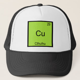Cu - Cthulhu Grappig Chemie Elementsymbool T-shirt Trucker Pet