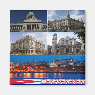 CU - Cuba - Havana Mosaic - Collage Magneet