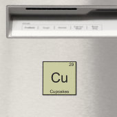 Cu - Cupcakes Funny Chemistry Element Symbol T-shi Magneet (Insitu (Vaatwasser))