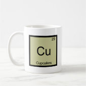 Cu - Cupcakes Grappig Chemie Elementsymbool T-shir Koffiemok (Links)