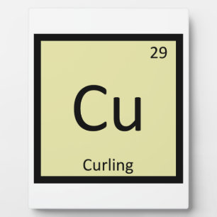 Cu - Curling Sport Chemie Periodiek Systeem Fotoplaat
