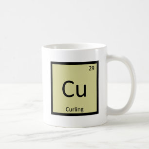 Cu - Curling Sport Chemie Periodiek Systeem Koffiemok