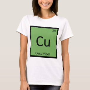 Cu - Komkommer Groente Chemie Periodiek Systeem T-shirt