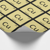 Cu - Periodiek tabelsymbool curry Spice Chemistry Cadeaupapier (Hoek)