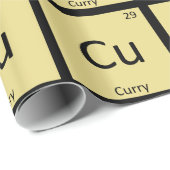 Cu - Periodiek tabelsymbool curry Spice Chemistry Cadeaupapier (Rol Hoek)