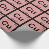Cu - Periodiek tabelsymbool koperen scheikunde Cadeaupapier (Hoek)