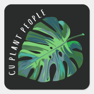 CU Plant Mensen stickers vierkant