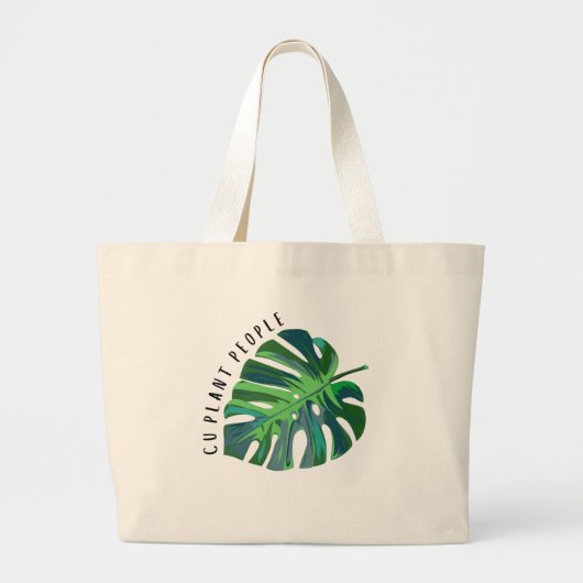 CU Plant People tote Grote Tote Bag (Voorkant)