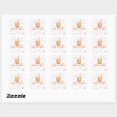cu-tea bubble thee - baby's eerste bibliotheek vierkante sticker (Vel)