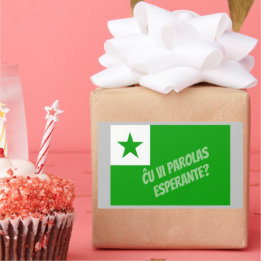 Ĉu vi parolas Esperante? Rechthoekige Sticker