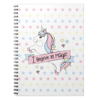 Cuaderno con dibujo de Unicornio y estrellas Notitieboek