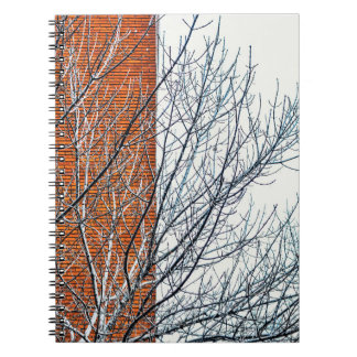 Cuaderno con fotografía de un día de invierno notitieboek