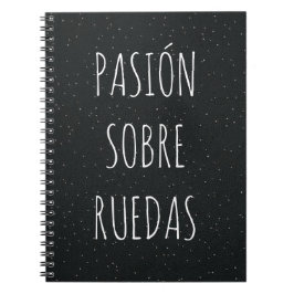 Cuaderno con frase del mundo del motor  notitieboek