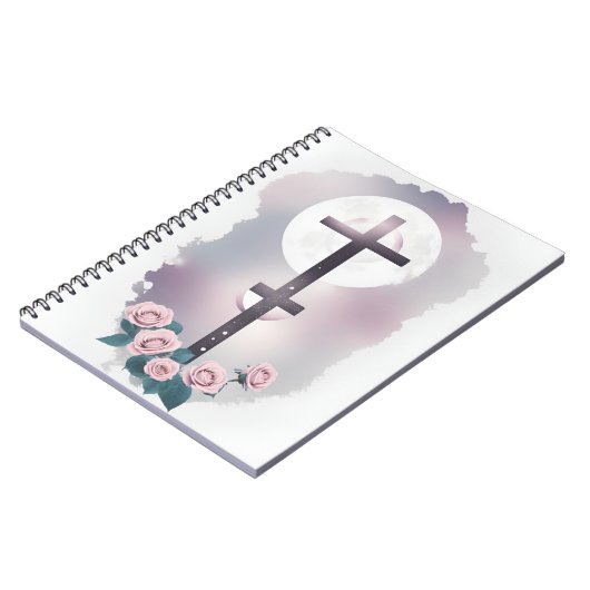 Cuaderno cross tattoo flower 29 notitieboek (Linkerzijde)