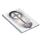 Cuaderno cross tattoo flower 30 notitieboek (Rechterzijde)