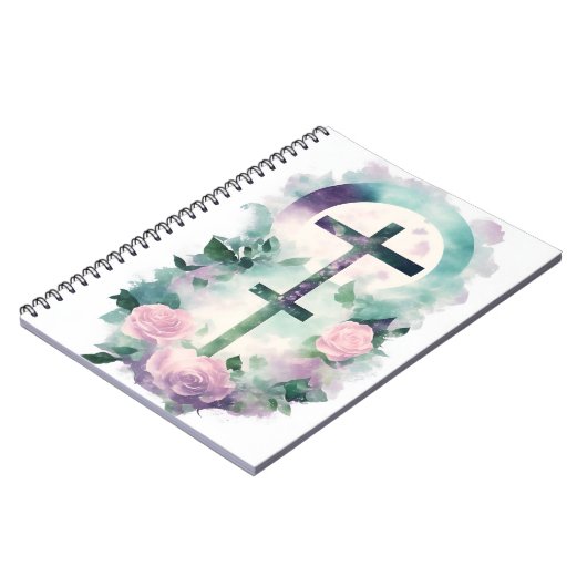 Cuaderno cross tattoo flower 32 notitieboek (Linkerzijde)