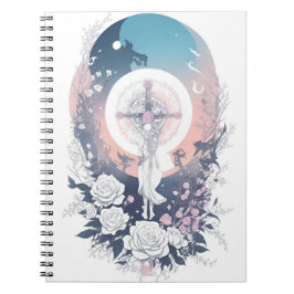 Cuaderno cross tattoo flower 35 notitieboek