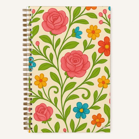 Cuaderno Cuadriculado Coquette Floral Grid Notitieboek (Voorkant)