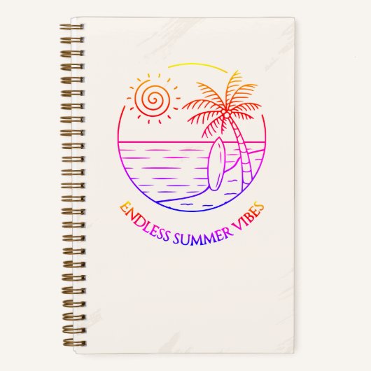 Cuaderno Cuadriculado Eindeloze Zomer Vibes Gerast Notitieboek (Voorkant)