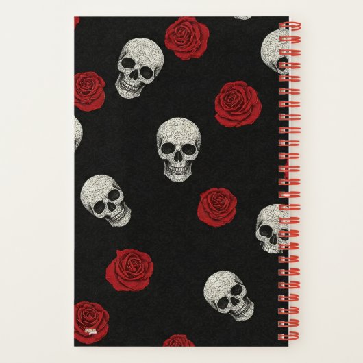 Cuaderno Cuadriculado Skulls and Roses Gridded Notitieboek (Achterkant)