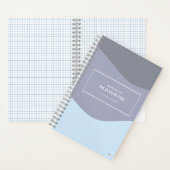 Cuaderno Cuadriculado Waves Blue-Gray Gridded Notitieboek (Binnen)