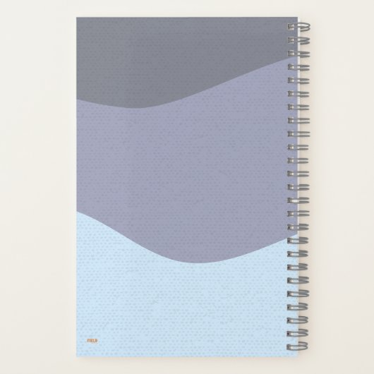 Cuaderno Cuadriculado Waves Blue-Gray Gridded Notitieboek (Achterkant)