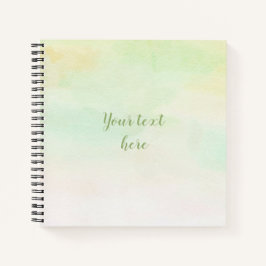 Cuaderno de espiral acuarela tonos suaves notitieboek