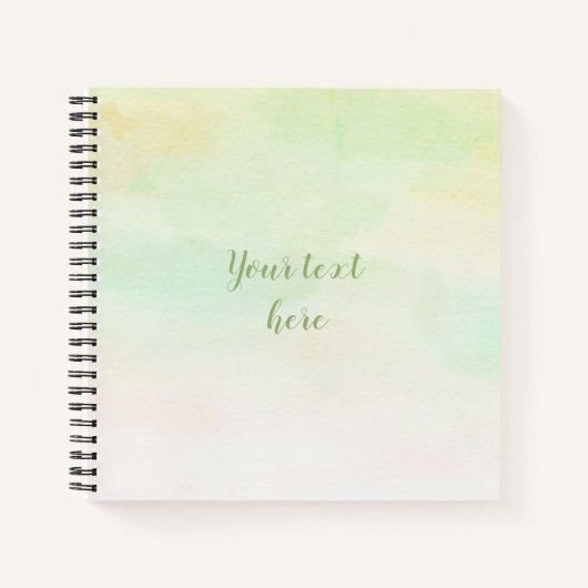 Cuaderno de espiral acuarela tonos suaves notitieboek (Voorkant)