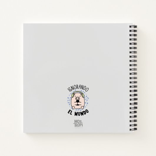 Cuaderno de espiral│Ignorando el mundo Notitieboek (Achterkant)
