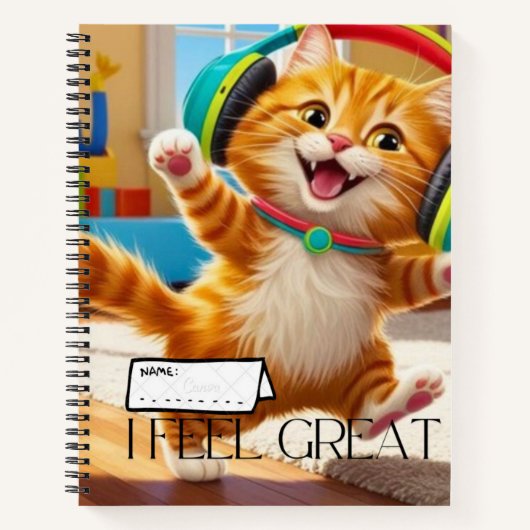 Cuaderno en espiral con lindo diseño gato. notitieboek (Voorkant)