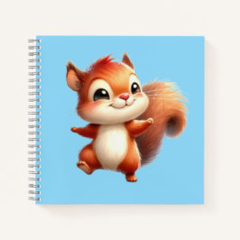 Cuaderno espiral con diseño de linda ardilla notitieboek