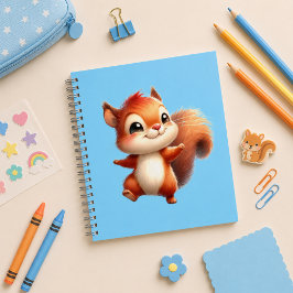 Cuaderno espiral con diseño de linda ardilla notitieboek