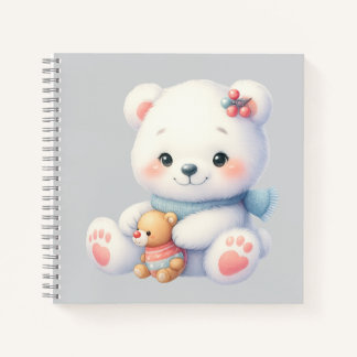 Cuaderno espiral con diseño de lindo osito notitieboek