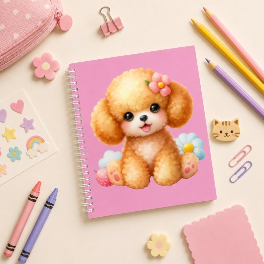 Cuaderno espiral con diseño de lindo perrito notitieboek