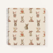 Cuaderno espiral con diseño de lindos conejitos notitieboek (Voorkant)