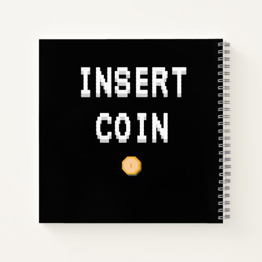 Cuaderno Game Over Retry Insert Coin Notitieboek (Achterkant)