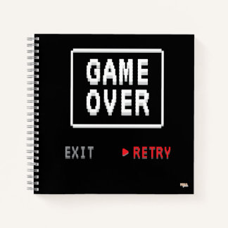 Cuaderno Game Over Retry Insert Coin Notitieboek