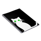 Cuaderno Glowing Eyes Black & White Cat Notitieboek (Rechterzijde)