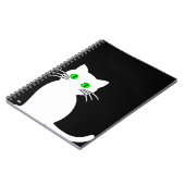 Cuaderno Glowing Eyes Black & White Cat Notitieboek (Linkerzijde)